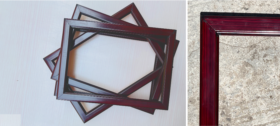 红木色线条C029红成品框效果