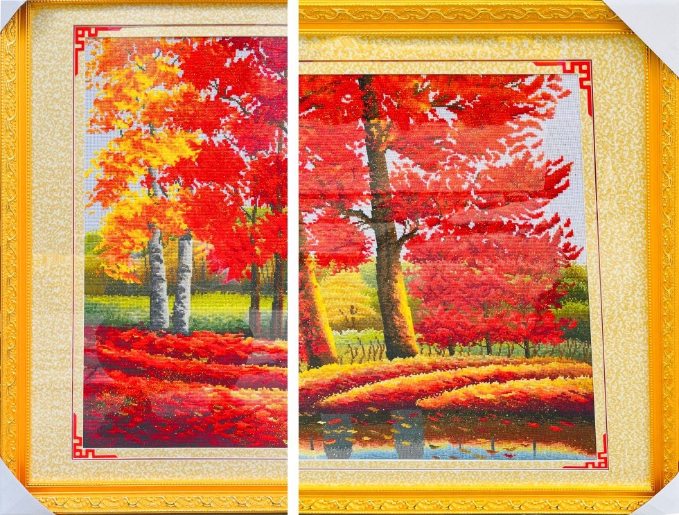 家和万事兴如意元宝F106菊花金装裱效果