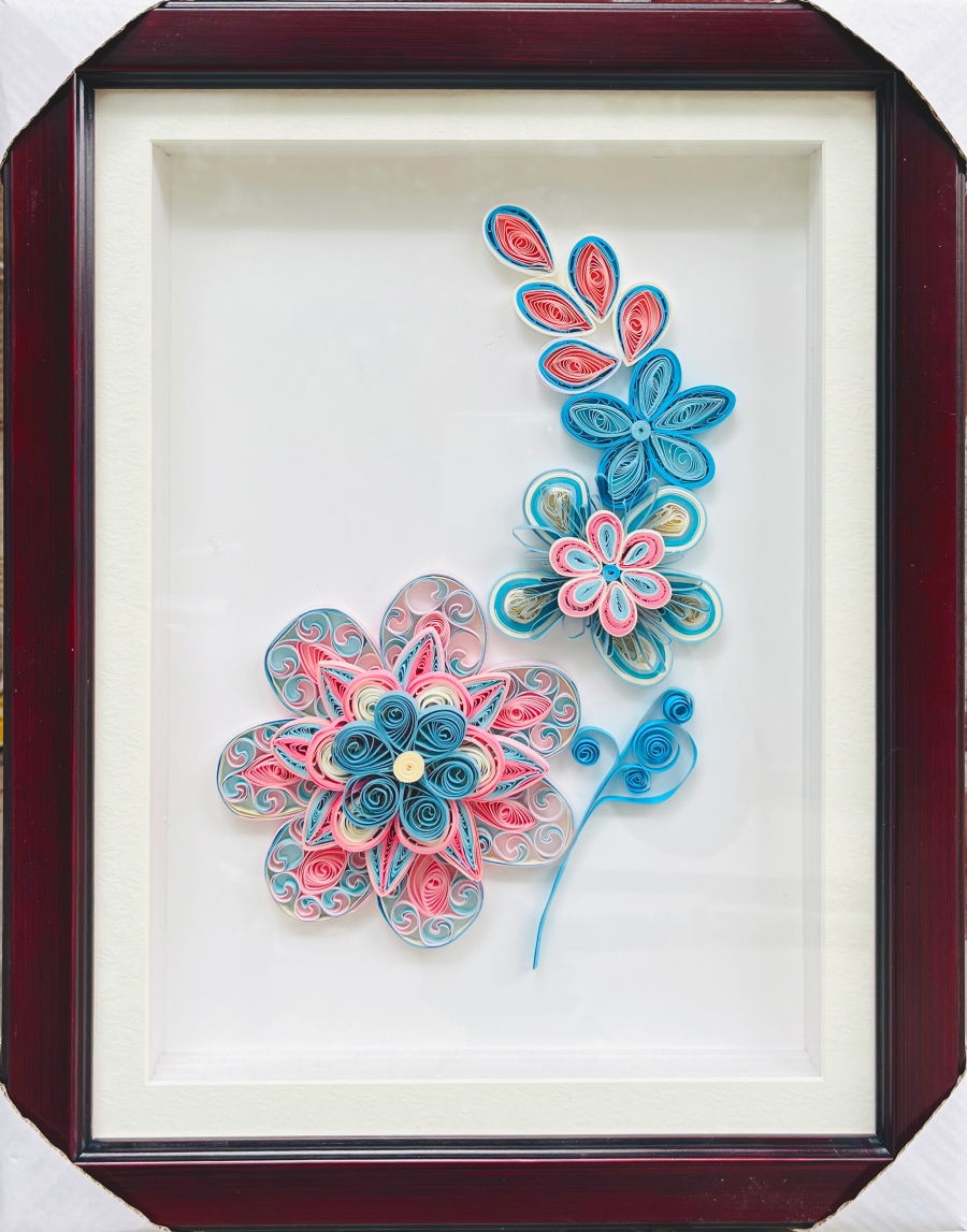 与子偕老图C099装裱效果