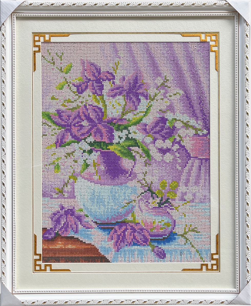 紫色百合花瓶 E029白金