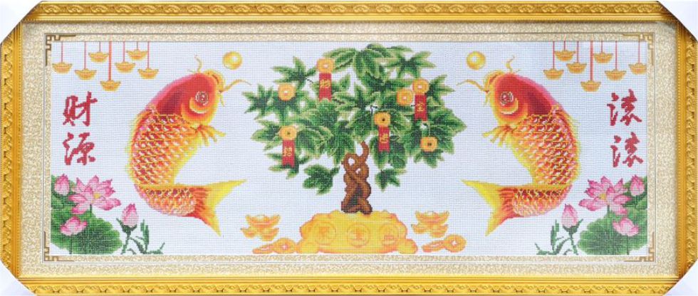 财源滚滚有余招财树图片