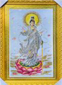 滴水观音莲花菩萨佛像 C099亮金
